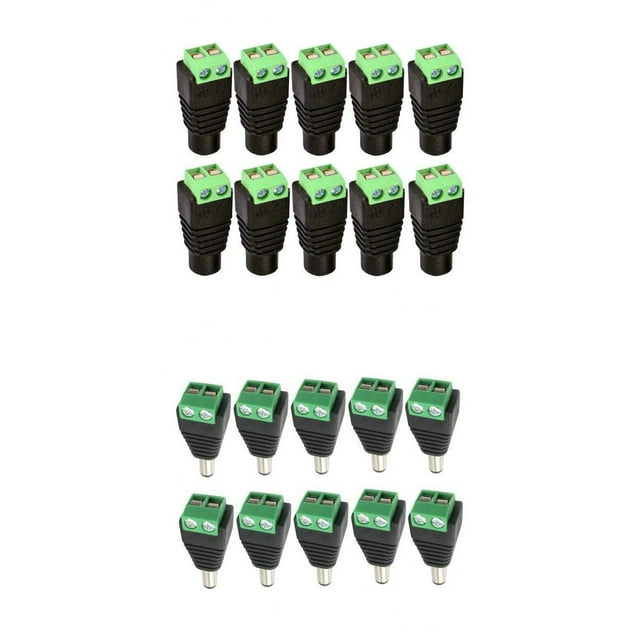 Conector De Alimentación De 20pcs, Y De 12 V CC (5.5 Mm X 2.1 Mm), Conector De Alimentación Para Tiras / De Circuit