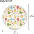 thumbnail image 3 of Coolnut 60" Spring Flower Leaves Outdoor Round Tablecloth, Waterproof Stain-Resistant Non-Slip Circular Tablecloth with Umbrella Hole and Zipper for Tabletop Backyard Party BBQ Decor, 3 of 7