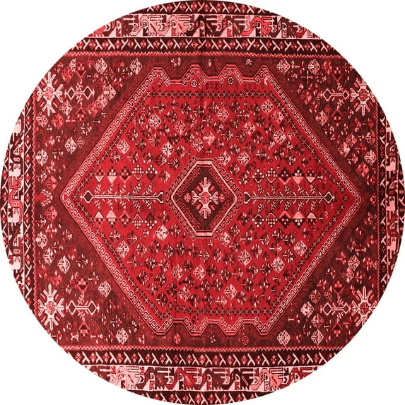 Ahgly Company Indoor Round Persian Red Traditional Area Rugs, 5' Round