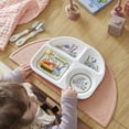 thumbnail image 5 of Portmeirion Botanic Garden Dinosaur Divided Plate – Durable Melamine Kids Sectioned Plate for Toddlers & Children, Easy-Clean, Fun Mealtime, Preschool Dining & Gift-Ready Tableware, 5 of 6