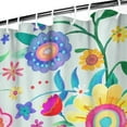 thumbnail image 3 of Artistic Vintage Bohemian Shower Curtain 72x72 Inches Quick-Dry Polyester Curtain with Plastic Hooks Rustic Tribal Style, 3 of 5