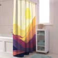 thumbnail image 6 of Shower Curtains Boho Sunset Bath Curtain Mid Century Abstract Natural Scenery Waterproof Bathroom Shower Curtain Set with Hooks Decoration 72 x 72 Inches, 6 of 7