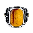 thumbnail image 2 of Bling Jewelry Mens Mens Silver Ring Western Gemstone Tiger Eye Archery Crossbows Sterling Silver Handmade, 2 of 5