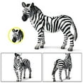 thumbnail image 2 of Ksopiavobs Realistic Zebra Figurine Plastic Zebra Family Set Wild Animal Figurine Set for Collection Desktop Decoration, Pack of 4, 2 of 7