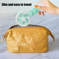 thumbnail image 5 of Fan USB Rechargeable Handheld Mini Fan, 3-Speed Portable Turbo Cooling Fan, ABS Lightweight Personal Desk Fan, Digital Battery Display, Quiet Travel Camping Makeup Chilling Tool, 5 of 6