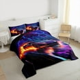 thumbnail image 3 of Feelyou Cool Automobile Child Full Size Comforter Sets, Speed Racing Car Bedding Comforter Set, Modern Extreme Sport Theme Reversible Bedding Sets, Microfiber Bedroom Decor, 3-Piece, 3 of 8