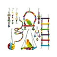 thumbnail image 4 of 10Pcs Bird Swing Toys Waterproof Parrot Toy Funny Chewing Plaything Lightweight Colorful Stand Ladder Cage Hanging Bell Pet, 4 of 7