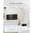 thumbnail image 3 of Loud Alarm Clock with Bed Shaker for Heavy Sleeper, Dual Vibrating Alarm Clock with USB Charger, .5' Large LED Display, 3 of 6