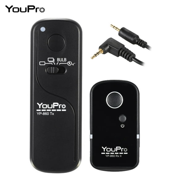 YouPro YP-860 E3 2.4G Wireless Remote Control Shutter Release Transmitter Receiver 16 Channels for Canon 550D 600D 650D 700D 760D 750D 70D 7D2 60D 1100D 1200D 500D 450D Rebel T2i T3i T4i T5i for Penta