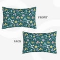 thumbnail image 2 of Fuzoiu Floral Print Fuzzy Pillowcases, Super Soft Pillow Case Cover with Zipper for Bedroom, Sofa, Couch,Cozy Pillow Shams for All Seasons-16"x24", 2 of 6