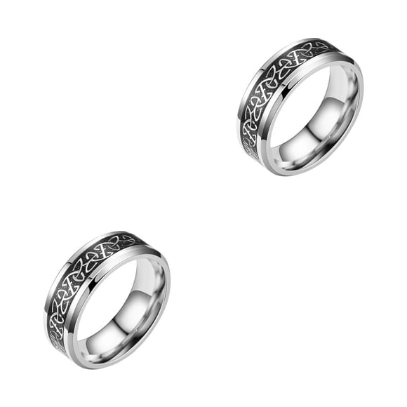 Anillo Femenino Sonducket Acero Inoxidable Grabado Blanco Varios Tamaños