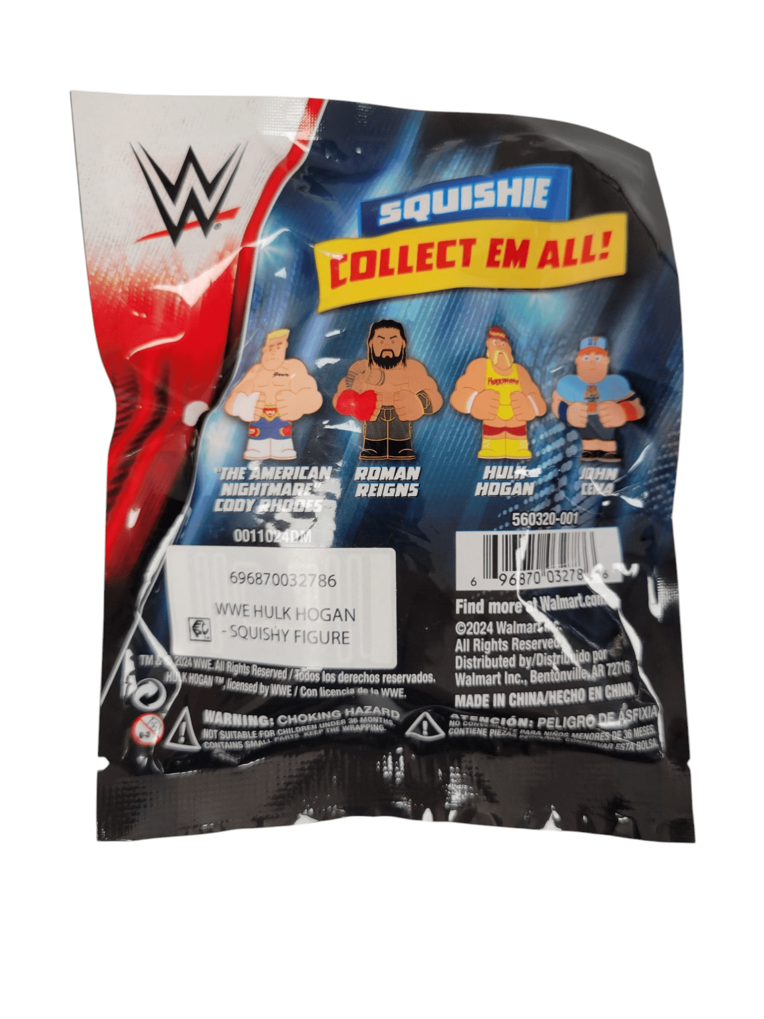 WWE Wresting Squshie Action Figure 4 Pack: Cody Rhodes, Roman Reigns, Hulk Hogan, and John Cena