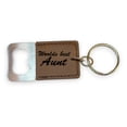 thumbnail image 2 of Keychain - Bottle Opener - Worlds best Aunt - Leather, 2 of 3