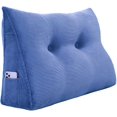 thumbnail image 1 of Almohada en forma de cuña para la cama, diseñada con tela de terciopelo de primera calidad para máxima comodidad y estilo en su acogedor oasis junto a la cama, 1 of 7