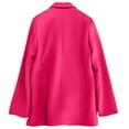 thumbnail image 4 of YUTK Women Jackets Blazers and Jackets,Women's Summer Fashion Solid Color Slim Long Sleeve Double Breasted Suit Small Jacket(Hot Pink,Xl), 4 of 5