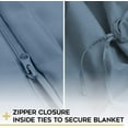thumbnail image 3 of YnM Bamboo Duvet Cover for Weighted Blankets (80''x87'') - Blue Grey Print, 3 of 5