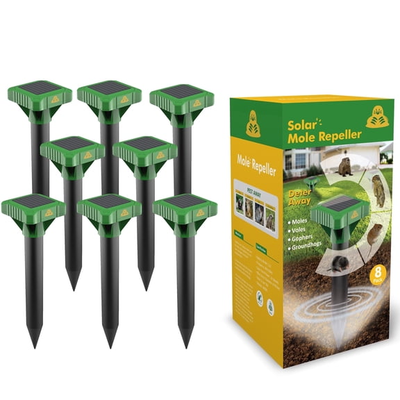 Careland Solar Mole Repellent Spikes AR08S 8 Pack