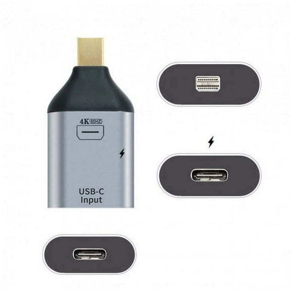 FVH USB-C Type C Female Source to Mini Displayport DP Sink HDTV PD Power Adapter 4K 60hz 1080p for Phone Laptop