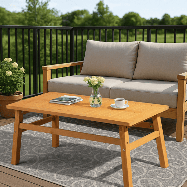 テーブル・チェア・ハンモック DAIS TEA TABLE /OUTDOORSHOP DECEMBER Farmhouse Style Outdoor Coffee Table - Solid Cedar Wood, Slatted