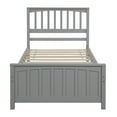 thumbnail image 5 of Harper & Bright Designs Solid Wood Twin Size Platform Bed Wooden Bed Frame with Headboard for Bedroom, Gray, 5 of 9