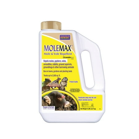 Bonide 691 Molemax Mole & Vole Repellent Granules & Bulb Protector, 5 lbs, Each