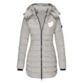 thumbnail image 1 of Chaqueta y abrigo informal de manga larga con capucha para mujer, estilo San Valentín, informal, de longitud media, cálido, con estampado, de algodón, con capucha, blusa, abrigo para mujer, 1 of 3
