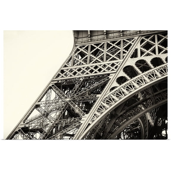 Great BIG Canvas | "Close up of the Eiffel Tower in Paris, France" Art Print - 36x24