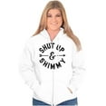 thumbnail image 4 of Shut Up and Shimmy Dancer Dancing Womens Plus Size Graphic Zipper Hoodie Brisco Brands 2X, 4 of 5