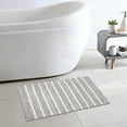 thumbnail image 3 of Mineral Spring Spa Luxe Stripe Polyester Tufted Bath Rug, Polished Taupe, 17" x 24", 3 of 7
