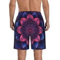 thumbnail image 3 of KLL Bohemian Vintage Pattern Men's Casual Summer Beach Shorts Hawaiian Shorts with Pockets-Medium, 3 of 5