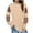Khaki, variant on Scyoekwg Womens Long Sleeve Tops Trendy Crewneck Color Block Crewneck Sweatshirts Casual Long Sleeve Graphic Sweatshirts Pullover (Khaki,S)