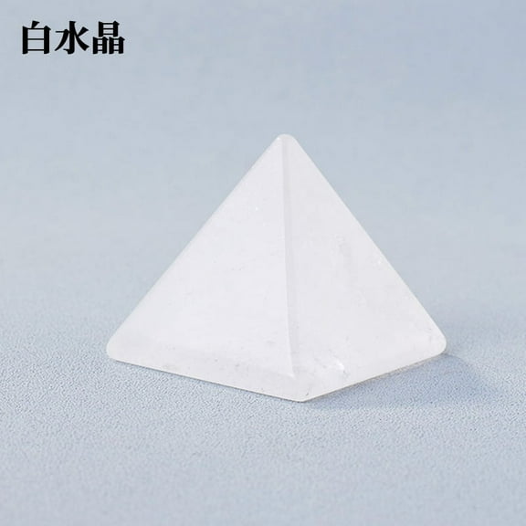 Namzi 1 piece white natural crystal pyramid ornament, 4 * 4cm healing crystal pyramid positive energy natural crystal stone used for chakra spiritual energy home decoration