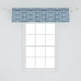 thumbnail image 2 of Ambesonne Floral Window Valance, Antique Damask Curvy Art, 54" X 12", Blue White, 2 of 3