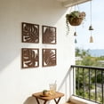 thumbnail image 4 of Ckraxd 4Pcs Wooden Leaves Wall Decor, Openwork Hanging Decorations, Rustic Home and Garden Accents, Summer Indoor Outdoor Decor, Perfect for Parties and Celebrations, 4 of 6