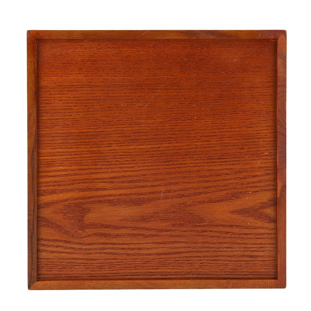 Bandeja De Té De Maciza, Plato Para Servir Café Y Sushi, Elegante, Duradero, Versátil, Marrón, 30x30cm