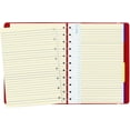 thumbnail image 2 of Filofax REFILLABLE NOTEBOOK CLASSIC, 10.8" x 8.5" Red - Elegant leather-look cover with moveable pages - Elastic closure, index, pocket and page marker (B115102U), Letter Size, 2 of 4