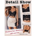 thumbnail image 5 of Avidlove Sexy Lace Bralette Bra for Women Lingerie V Neck Strap Bustier Tank Tops Lace Cami Crop Tops, 5 of 7