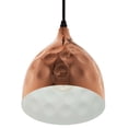 thumbnail image 3 of Modway Dimple 7" Bell Shaped Metal Pendant Lamp in Rose Gold and Black, 3 of 5
