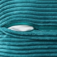thumbnail image 3 of Teal Blue Corduroy Pillow Covers 16x16 Inch with Splicing Set of 2 Super Soft Boho Striped Pillow Covers Broadside Decorative Textured Throw Pillows for Spring Couch Cushion Bed Livingroom, 3 of 12