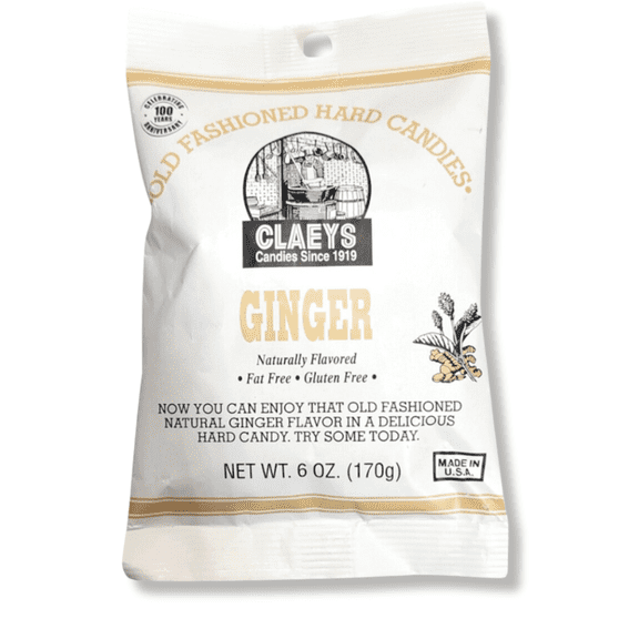 Claeys Old Fashioned Hard Candy Ginger 6 oz. Bites