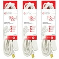 thumbnail image 1 of Elink - Ensemble de 3 Rallonges Électriques d'Intérieur à 3 Prises, Longueur de 10 Pieds, Blanc, 1 of 3