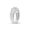thumbnail image 4 of Mia Diamonds 14kt White Gold Womens Baguette Diamond Octagon Cluster Ring 1/2 Cttw, 4 of 4