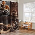 thumbnail image 4 of Coffee Beans Shower Curtain, Vintage Country Hot Coffee Bread Waterproof Shower Curtain Set with 12 Hooks Lightweight Bath Curtains Fabric Bathroom Decor 72x78 Inches, 4 of 9