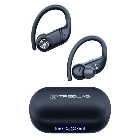 Auriculares intrauditivos TREBLAB X4 impermeables Bluetooth con gancho sobre la oreja, 11 h