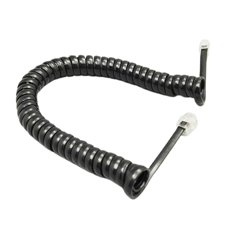 RJ9 Coiled 6 Feet coiled Landline Phone Handset Cable Cord RJ9 4P4C 1