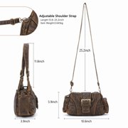 Angelkiss Purse for Women PU Wallet With Adjustable Shoulder Strap Crossbody Bag Single Satchel Handbags Hobo Bag