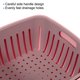 thumbnail image 4 of Cocina Doble Capa Colador con Tapa, 2 uds Multifunción Desagüe Cesta Juego Adecuado para Frutas Vegetales Limuds Almacenamiento Claro Azul + Rosa, 4 of 6