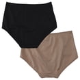 thumbnail image 2 of Pantaleta Carnival para Mujer de Microfibra Lisa Tabaco y Negra Talla M 2 Piezas, 2 of 4