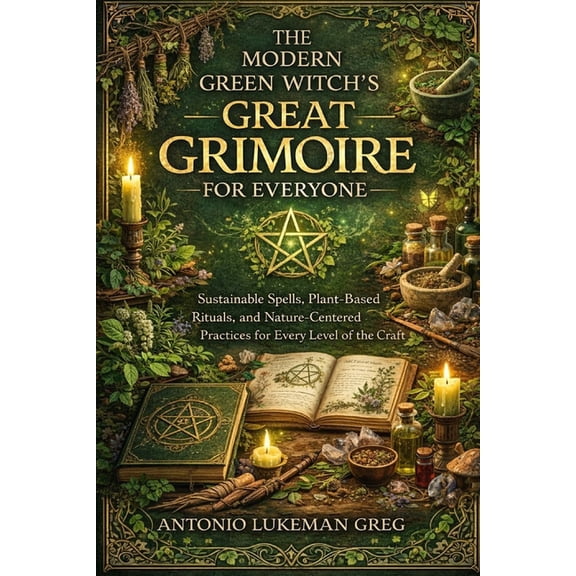 The Modern Green Witch's Great Grimoire for Everyone: Sustainable Spells, Plant-Based Rituals, and Nature-Centered Pract, (Paperback)