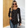 thumbnail image 5 of FUNING Women's Puff Long Sleeve Tunic Tops Pleated Crew Neck Blouses Dressy Casual Loose Fit Winter and Spring Shirts, 5 of 6